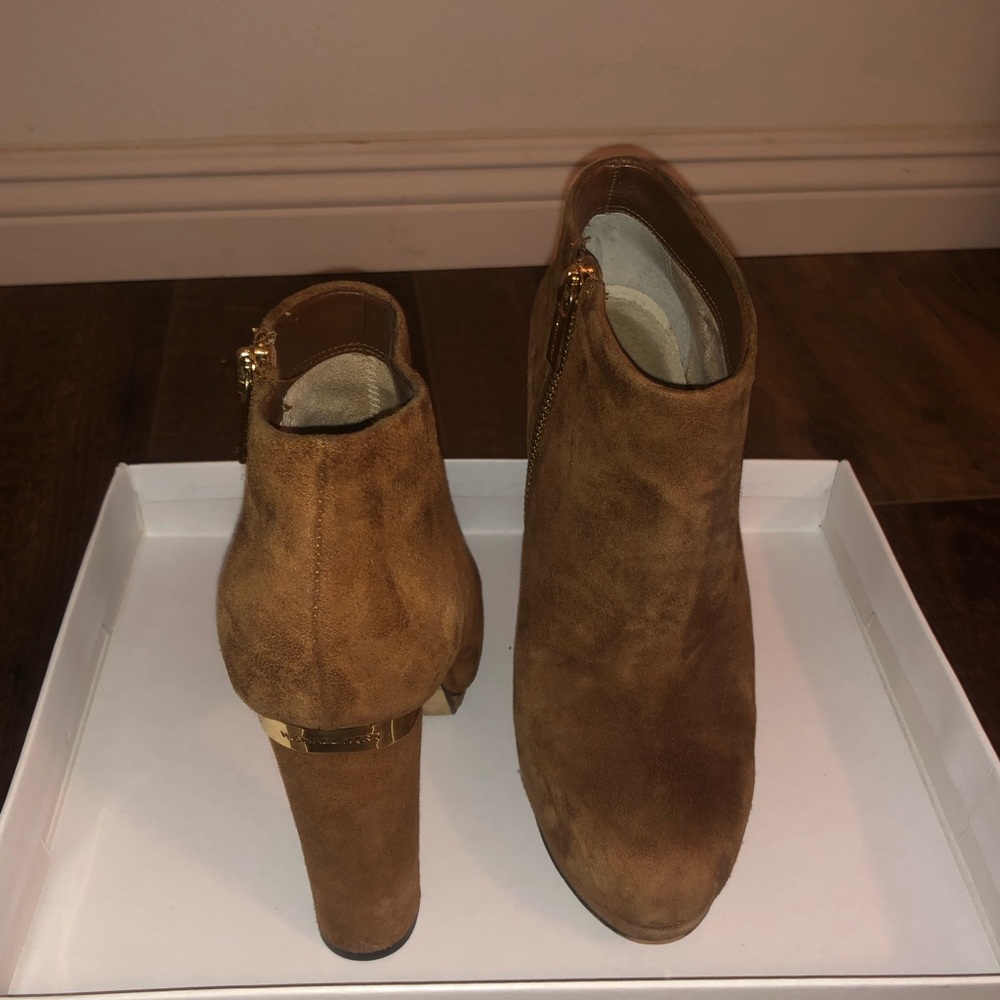 Michael Kors brown suede booties